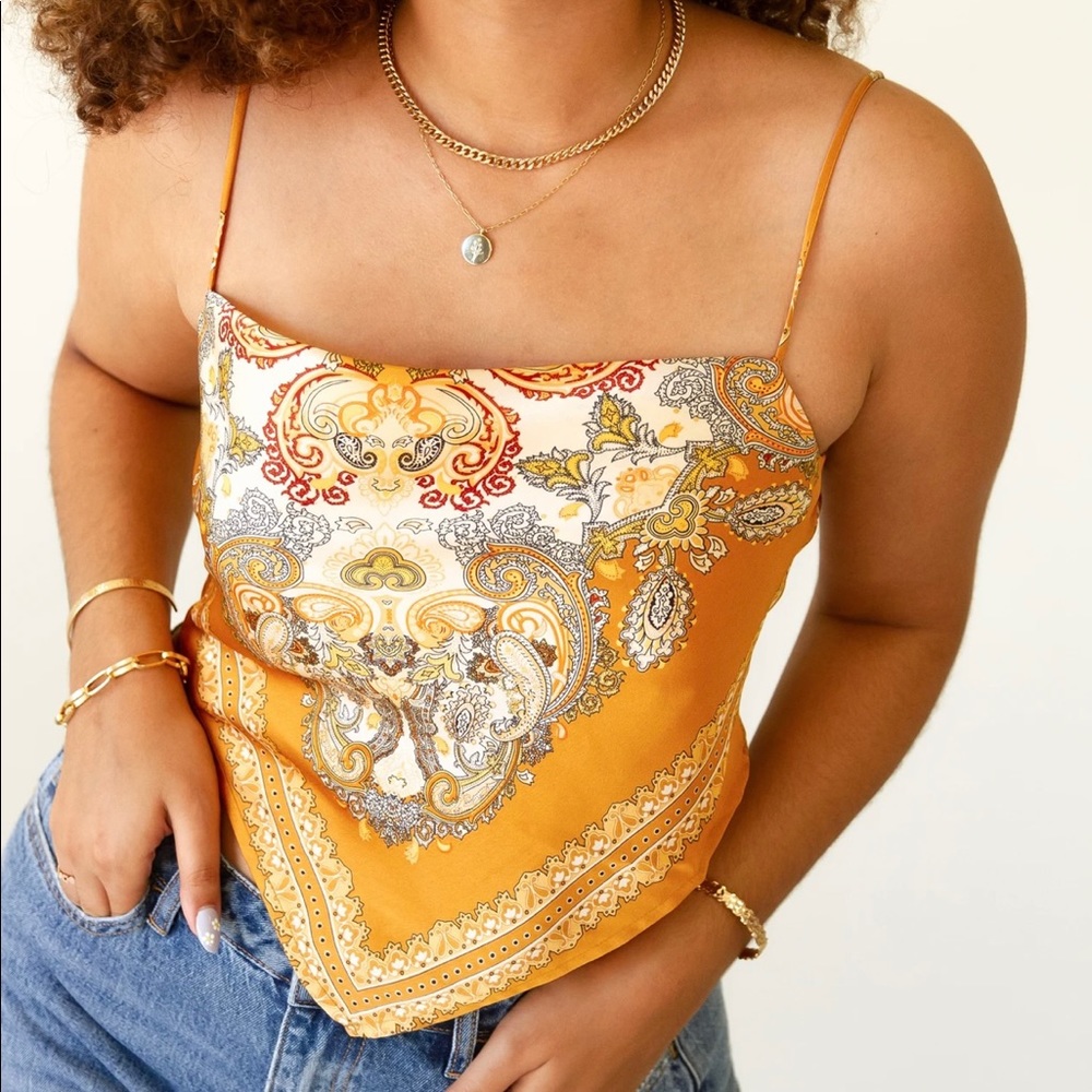 Paisley Handkerchief Top